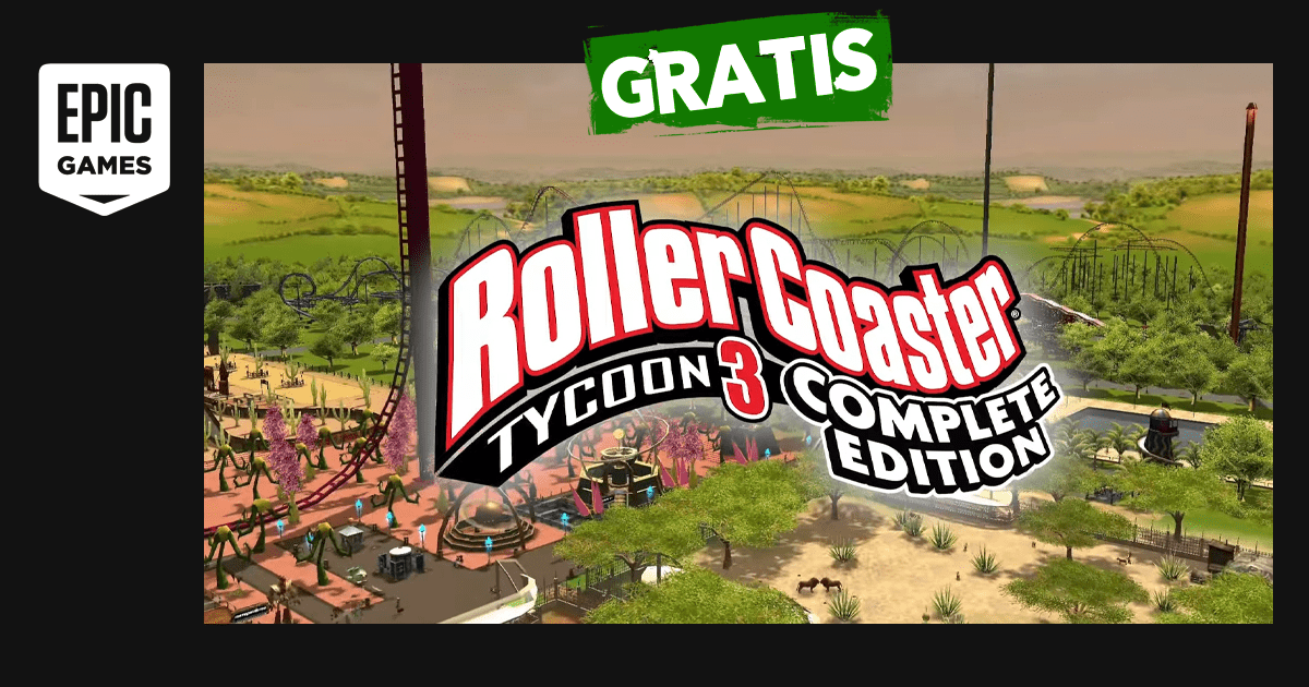 RollerCoaster Tycoon 3 Complete Edition grátis na Epic Games Store