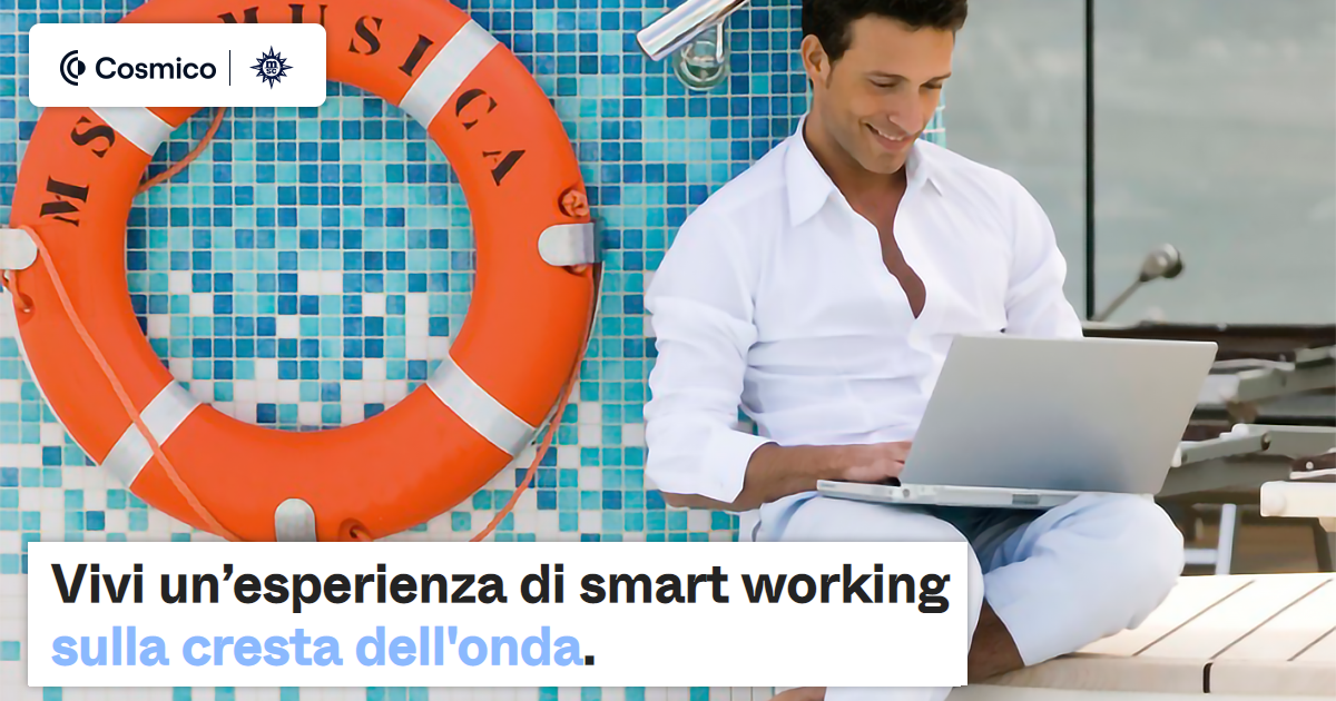 Arriva la crociera per chi lavora in smart working o da freelance!