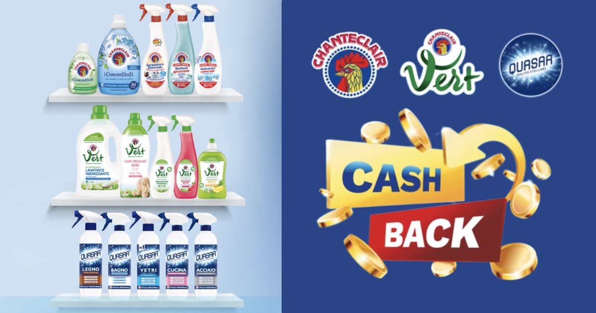 Cashback Chanteclair, Vert e Quasar: acquista almeno 3 prodotti e ricevi il  100% di rimborso!