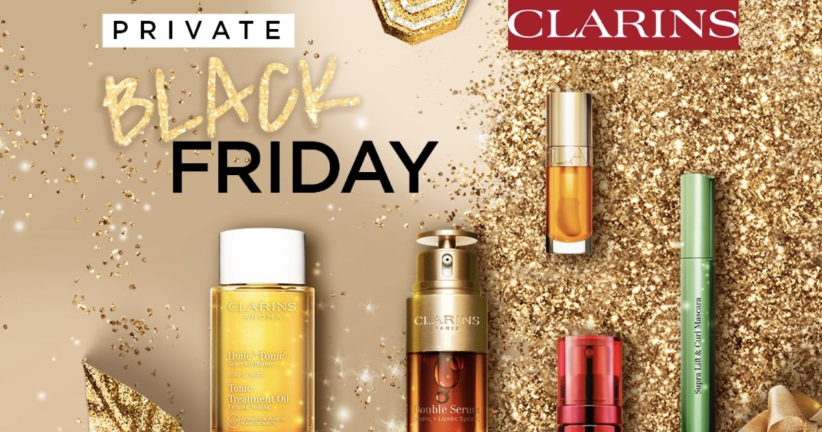 Black Friday Clarins ottieni un buono sconto di 10€ e accedi in