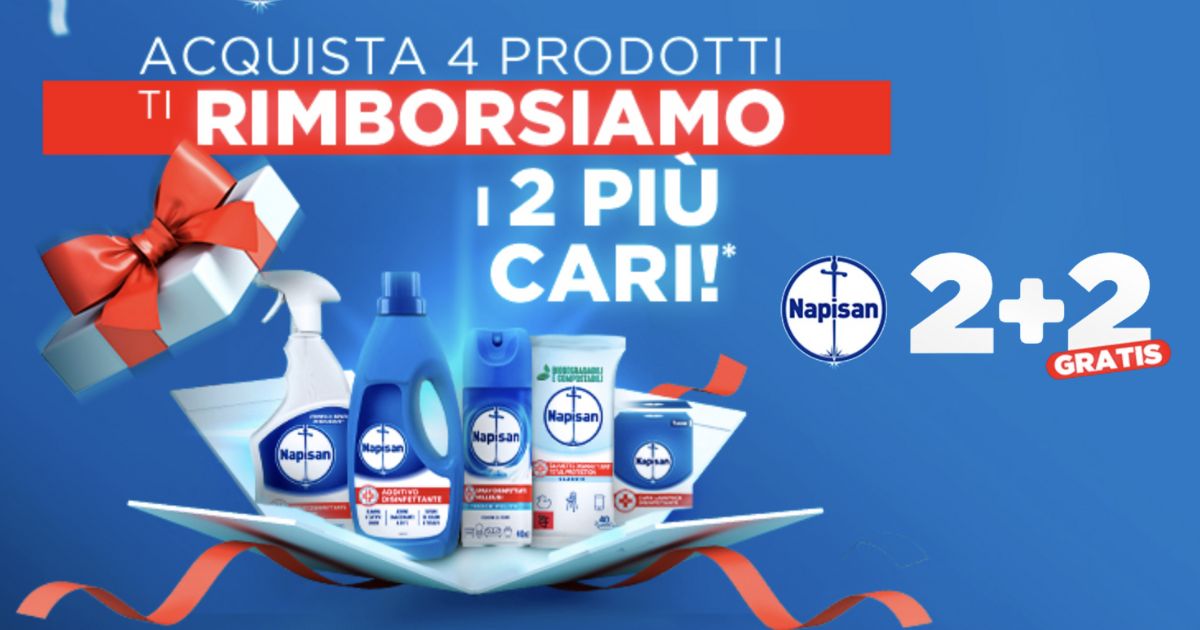 Napisan ti rimborsa: ricevi il cashback di 2 prodotti!